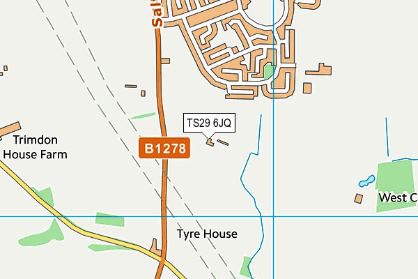 TS29 6JQ map - OS VectorMap District (Ordnance Survey)