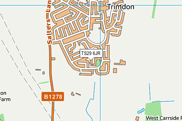 TS29 6JR map - OS VectorMap District (Ordnance Survey)