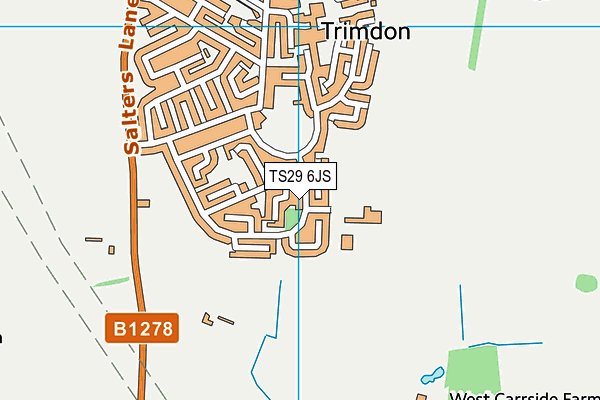 TS29 6JS map - OS VectorMap District (Ordnance Survey)