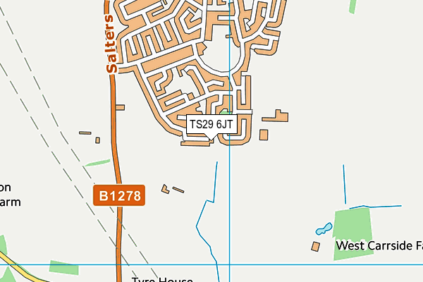 TS29 6JT map - OS VectorMap District (Ordnance Survey)