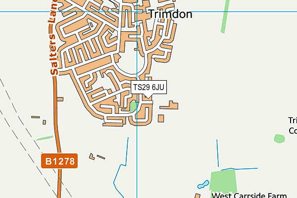 TS29 6JU map - OS VectorMap District (Ordnance Survey)