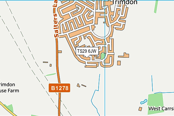 TS29 6JW map - OS VectorMap District (Ordnance Survey)