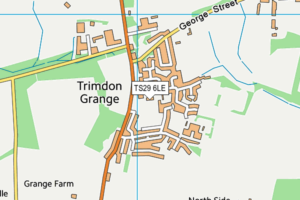 TS29 6LE map - OS VectorMap District (Ordnance Survey)