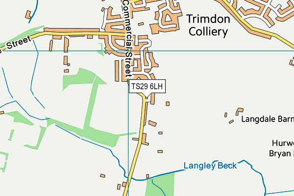 TS29 6LH map - OS VectorMap District (Ordnance Survey)