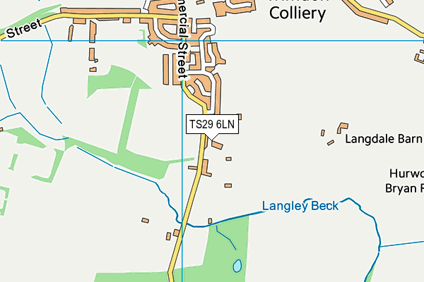 TS29 6LN map - OS VectorMap District (Ordnance Survey)