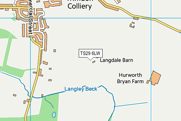 TS29 6LW map - OS VectorMap District (Ordnance Survey)