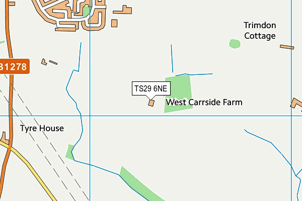 TS29 6NE map - OS VectorMap District (Ordnance Survey)