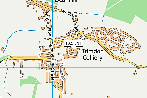 TS29 6NY map - OS VectorMap District (Ordnance Survey)