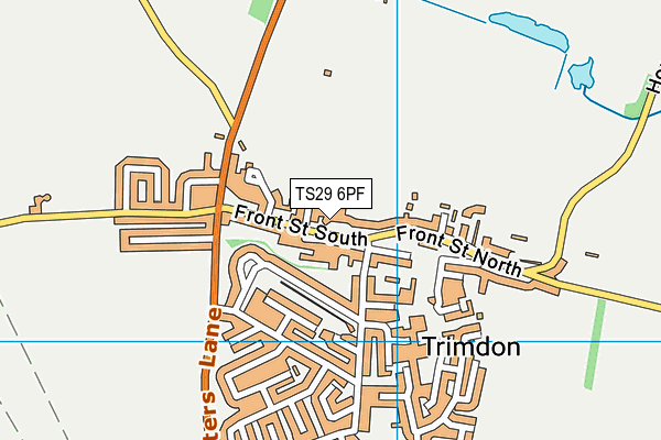 TS29 6PF map - OS VectorMap District (Ordnance Survey)