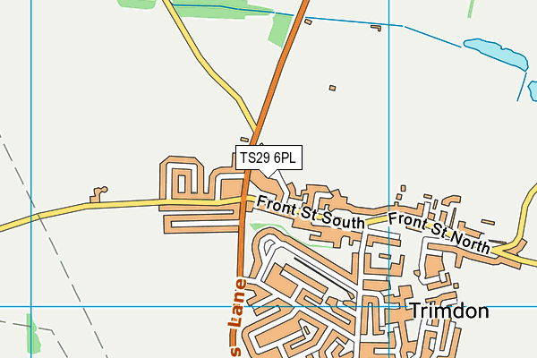 TS29 6PL map - OS VectorMap District (Ordnance Survey)
