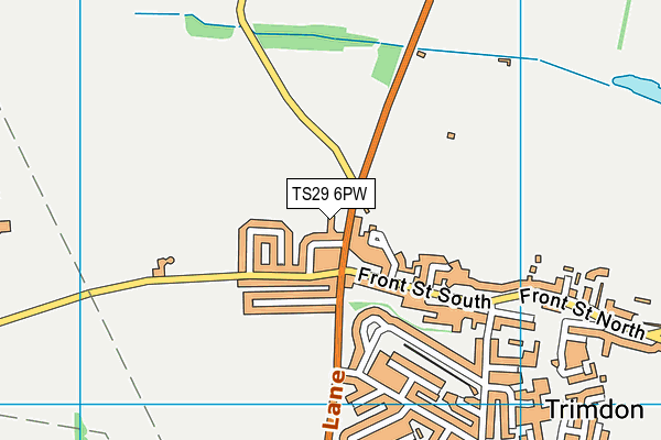 TS29 6PW map - OS VectorMap District (Ordnance Survey)