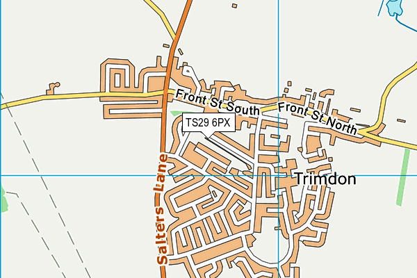 TS29 6PX map - OS VectorMap District (Ordnance Survey)
