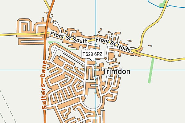 TS29 6PZ map - OS VectorMap District (Ordnance Survey)