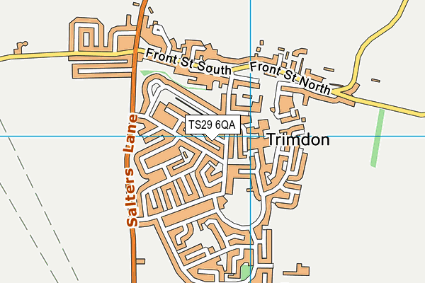 TS29 6QA map - OS VectorMap District (Ordnance Survey)
