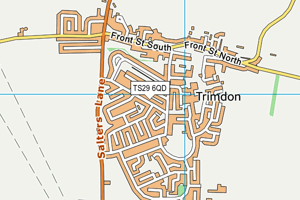 TS29 6QD map - OS VectorMap District (Ordnance Survey)