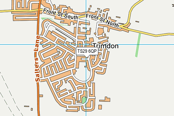 TS29 6QP map - OS VectorMap District (Ordnance Survey)