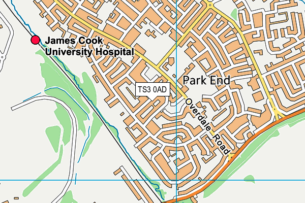 TS3 0AD map - OS VectorMap District (Ordnance Survey)