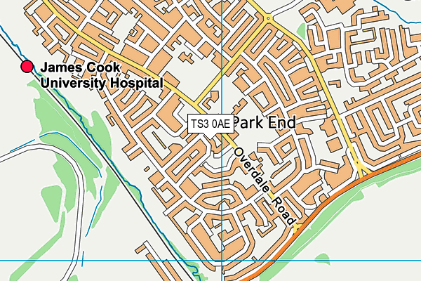 TS3 0AE map - OS VectorMap District (Ordnance Survey)