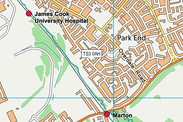 TS3 0AH map - OS VectorMap District (Ordnance Survey)