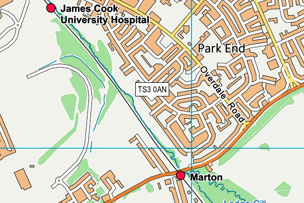 TS3 0AN map - OS VectorMap District (Ordnance Survey)