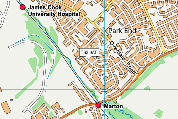 TS3 0AT map - OS VectorMap District (Ordnance Survey)