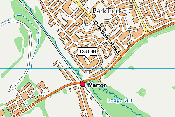 TS3 0BH map - OS VectorMap District (Ordnance Survey)