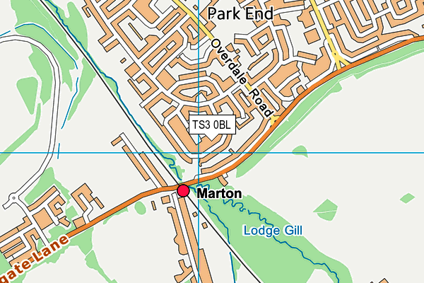 TS3 0BL map - OS VectorMap District (Ordnance Survey)