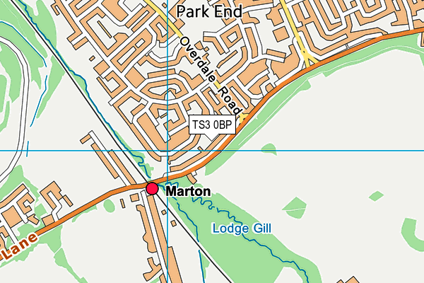 TS3 0BP map - OS VectorMap District (Ordnance Survey)