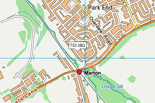 TS3 0BQ map - OS VectorMap District (Ordnance Survey)