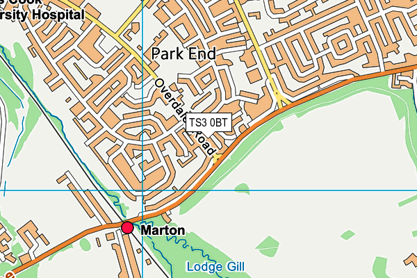 TS3 0BT map - OS VectorMap District (Ordnance Survey)