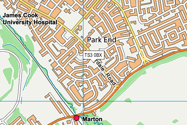 TS3 0BX map - OS VectorMap District (Ordnance Survey)