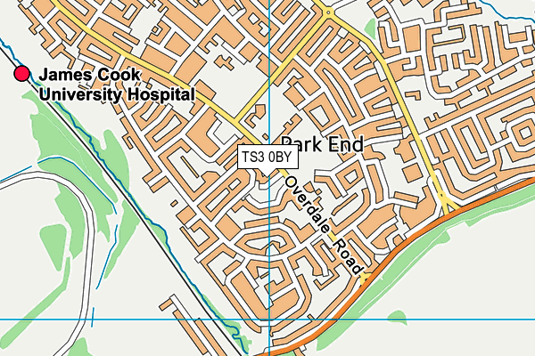 TS3 0BY map - OS VectorMap District (Ordnance Survey)