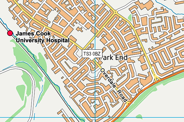 TS3 0BZ map - OS VectorMap District (Ordnance Survey)