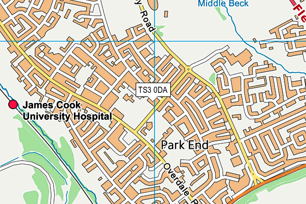 TS3 0DA map - OS VectorMap District (Ordnance Survey)