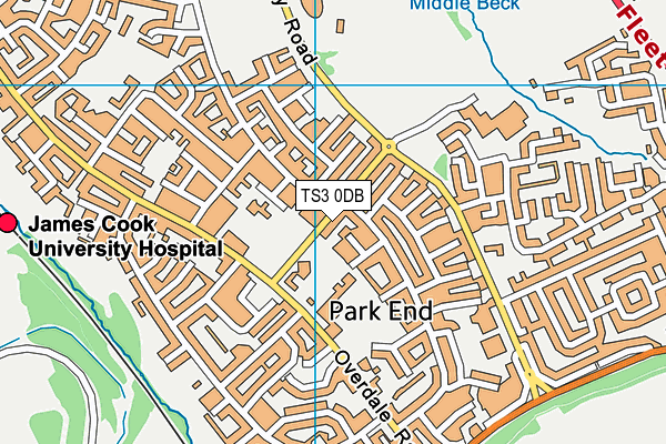 TS3 0DB map - OS VectorMap District (Ordnance Survey)