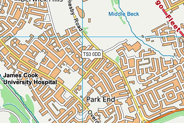 TS3 0DD map - OS VectorMap District (Ordnance Survey)