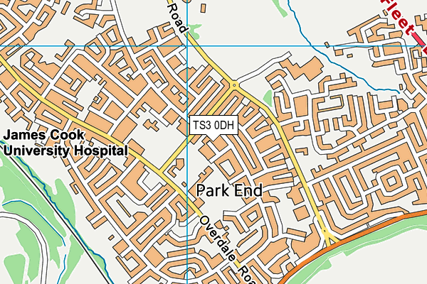 TS3 0DH map - OS VectorMap District (Ordnance Survey)