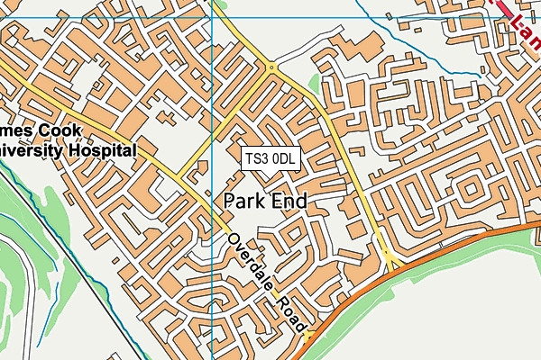 TS3 0DL map - OS VectorMap District (Ordnance Survey)