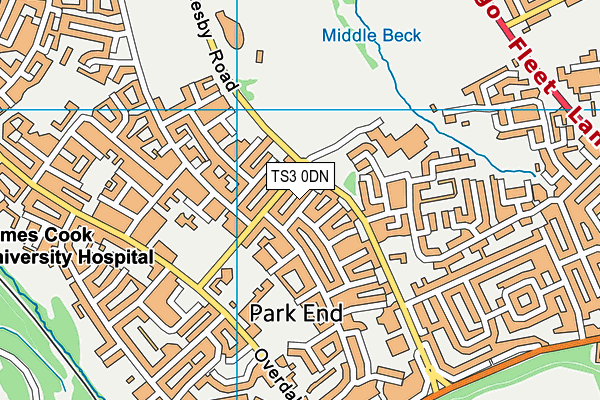 TS3 0DN map - OS VectorMap District (Ordnance Survey)