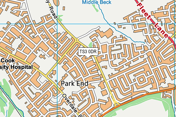 TS3 0DR map - OS VectorMap District (Ordnance Survey)