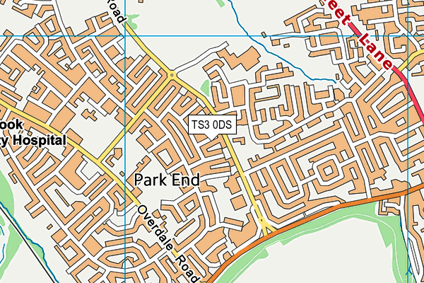 TS3 0DS map - OS VectorMap District (Ordnance Survey)