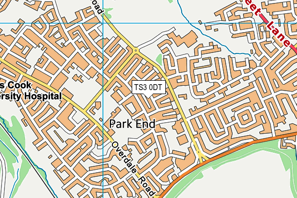 TS3 0DT map - OS VectorMap District (Ordnance Survey)