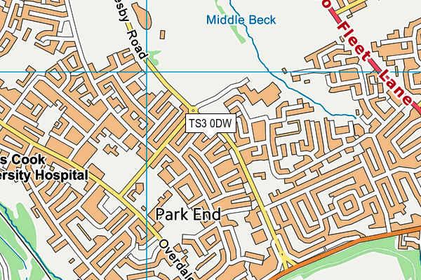 TS3 0DW map - OS VectorMap District (Ordnance Survey)