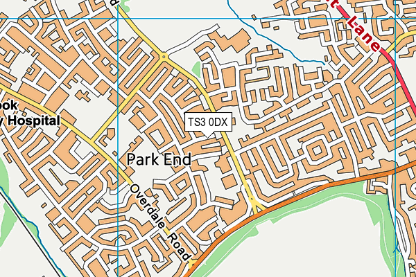 TS3 0DX map - OS VectorMap District (Ordnance Survey)