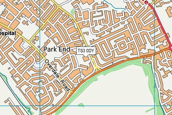 TS3 0DY map - OS VectorMap District (Ordnance Survey)