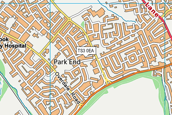 TS3 0EA map - OS VectorMap District (Ordnance Survey)