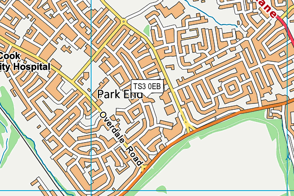 TS3 0EB map - OS VectorMap District (Ordnance Survey)