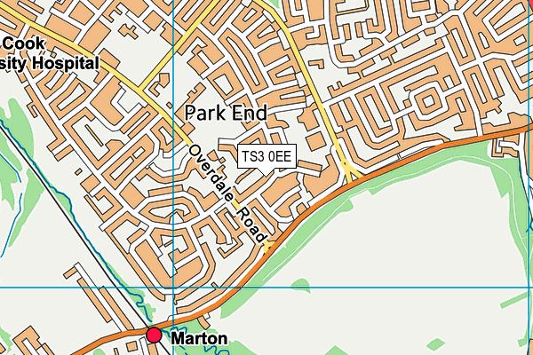 TS3 0EE map - OS VectorMap District (Ordnance Survey)