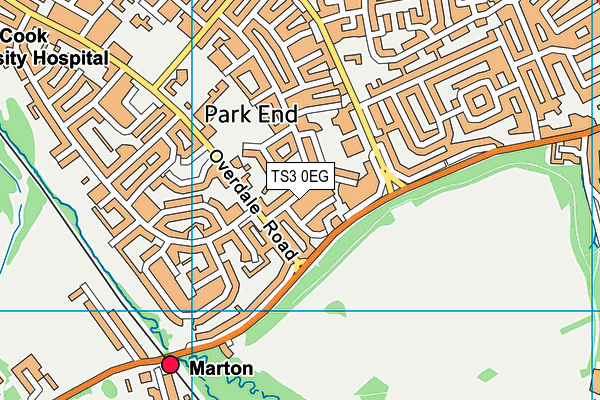 TS3 0EG map - OS VectorMap District (Ordnance Survey)