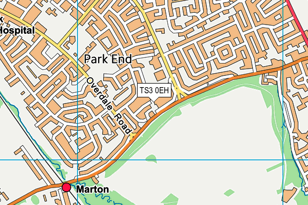 TS3 0EH map - OS VectorMap District (Ordnance Survey)